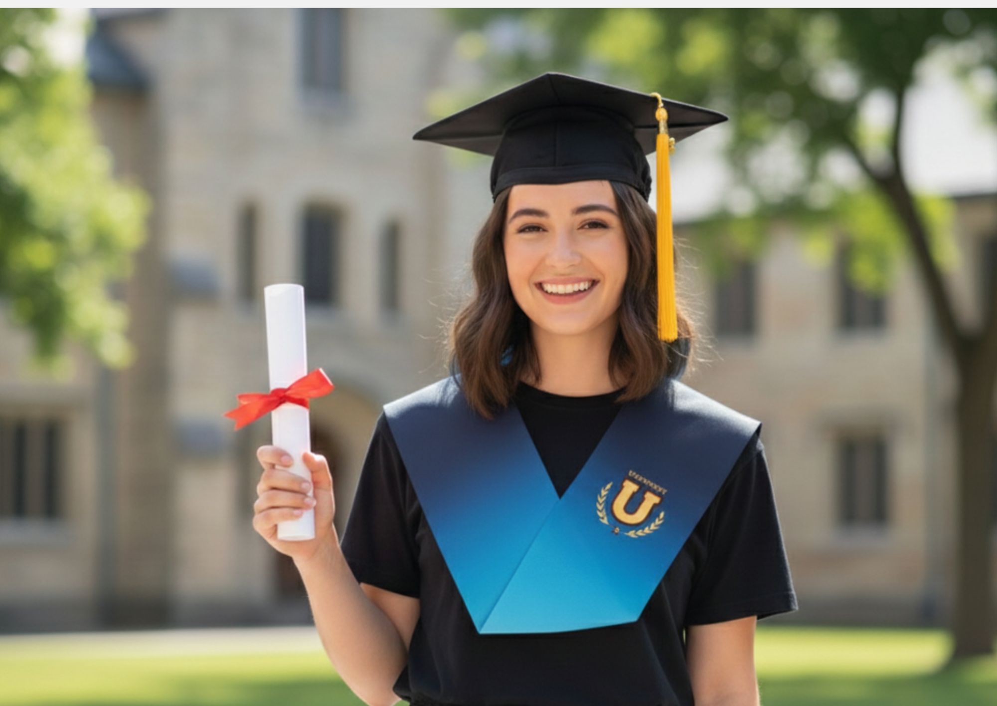 chica-graduada-con-banda-graduacion-y-birrete